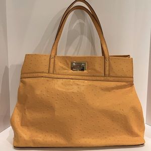 Kate Spade shoulder bag - yellow, textured leather